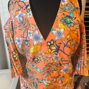 Floral Orange Blouse